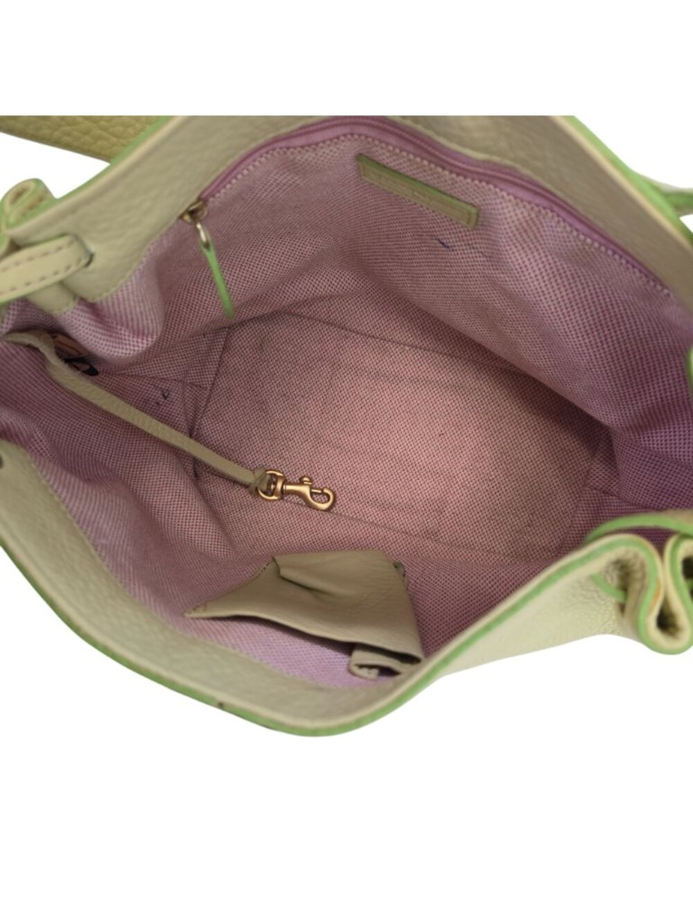 Dooney & Bourke Lime Green Medium Gathered Sac from the Marchesa Collection - Picture 11 of 12
